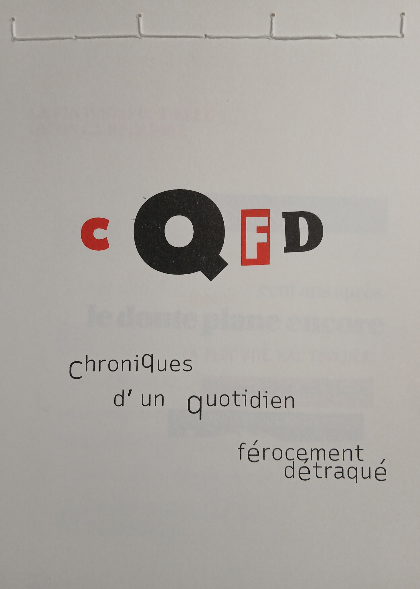 Lire la suite à propos de l’article Parution de mon livre « CQFD »